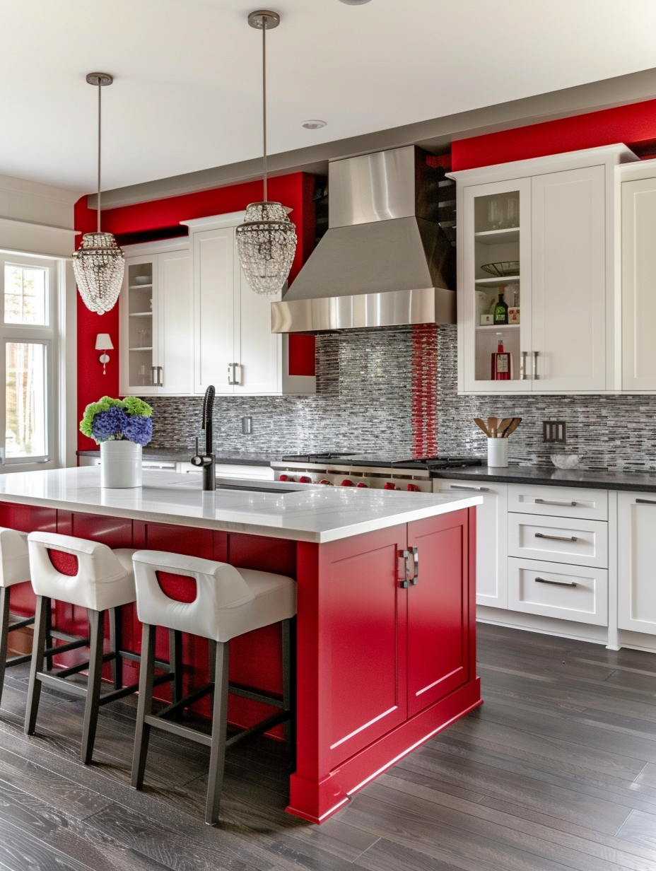Vibrant Red Kitchen Accents