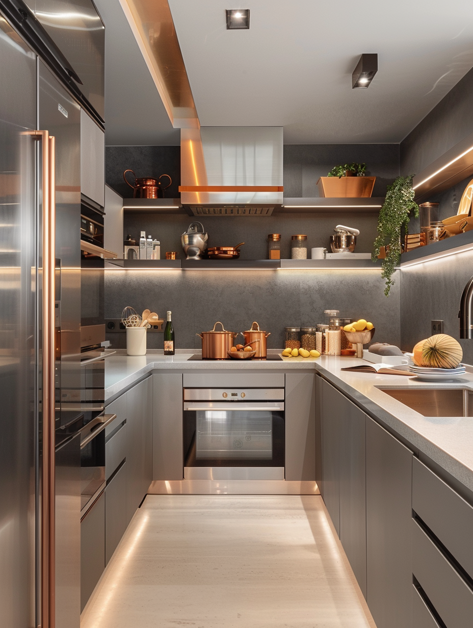Metallic Kitchen Finishes