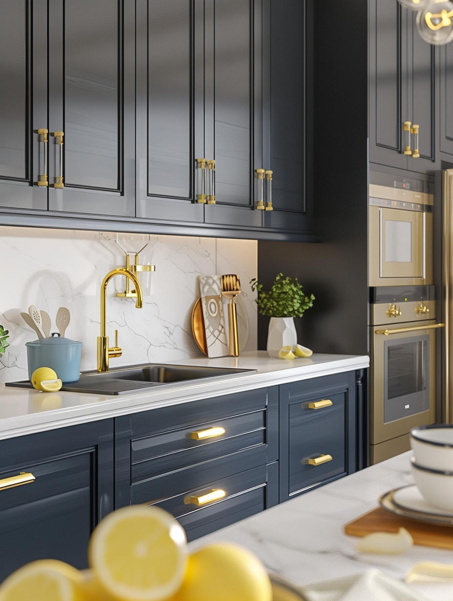 Gold Accents in Kitchen