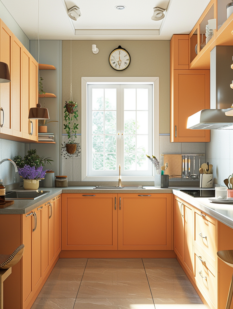 Warm Orange Kitchen