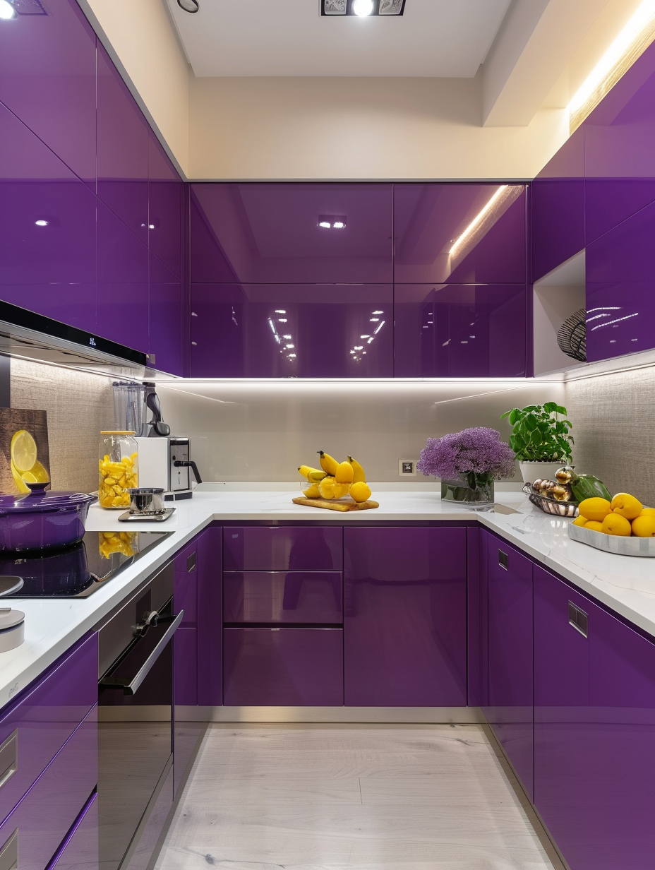 Bold Purple Kitchen