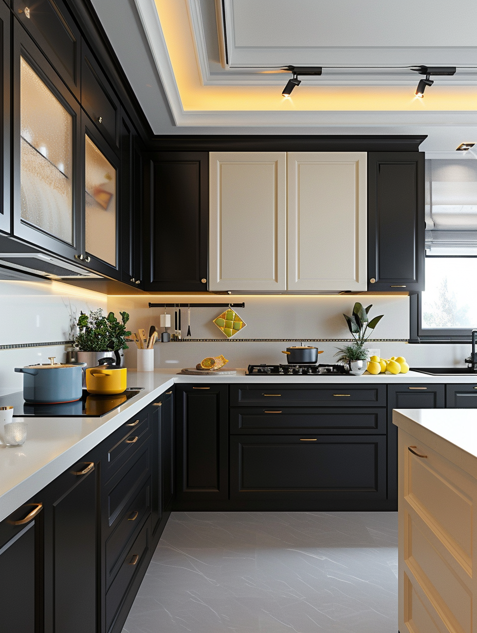 Classic Black and White Kitchen