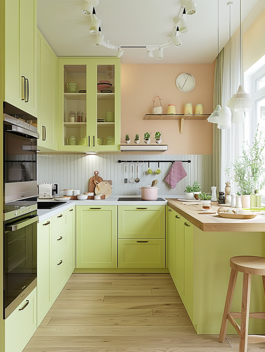 Cheerful Lime Green Kitchen