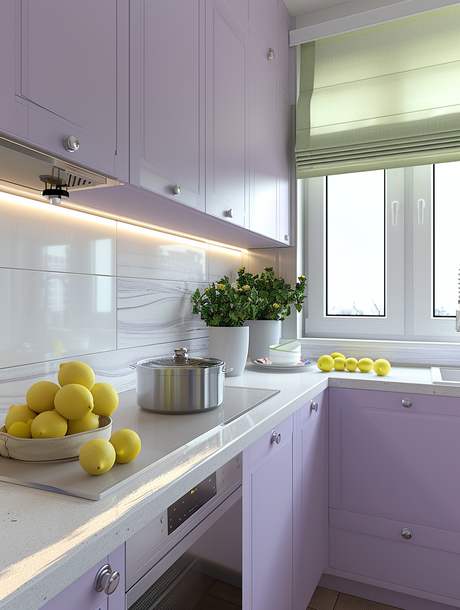 Soft Lavender Kitchen