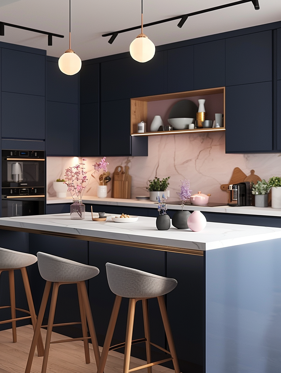 Timeless Navy Blue Kitchen