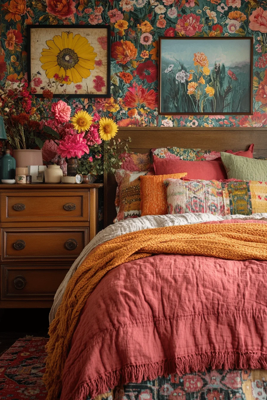 boho vintage bedroom