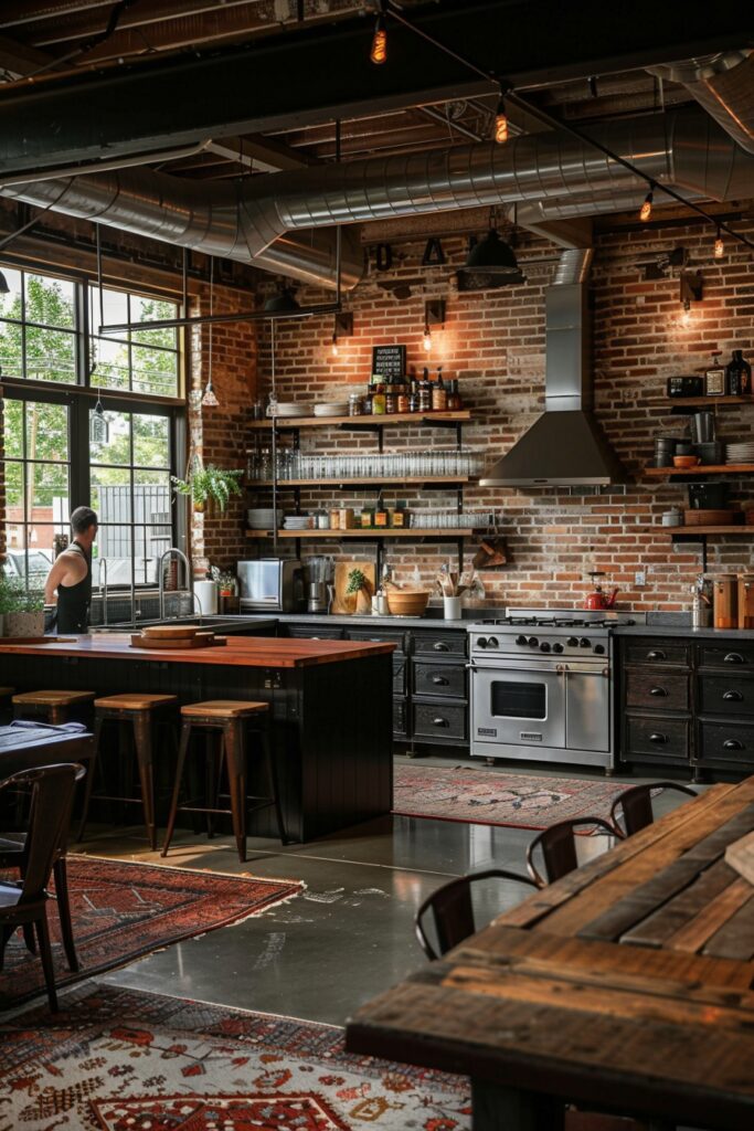 Industrial Rustic Kitchen Style