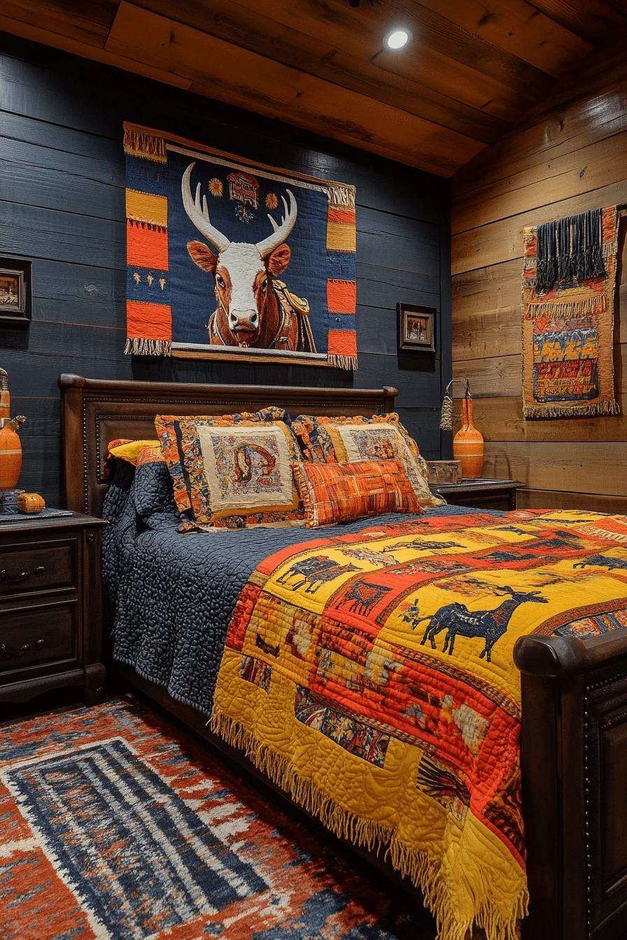rodeo inspired bedroom