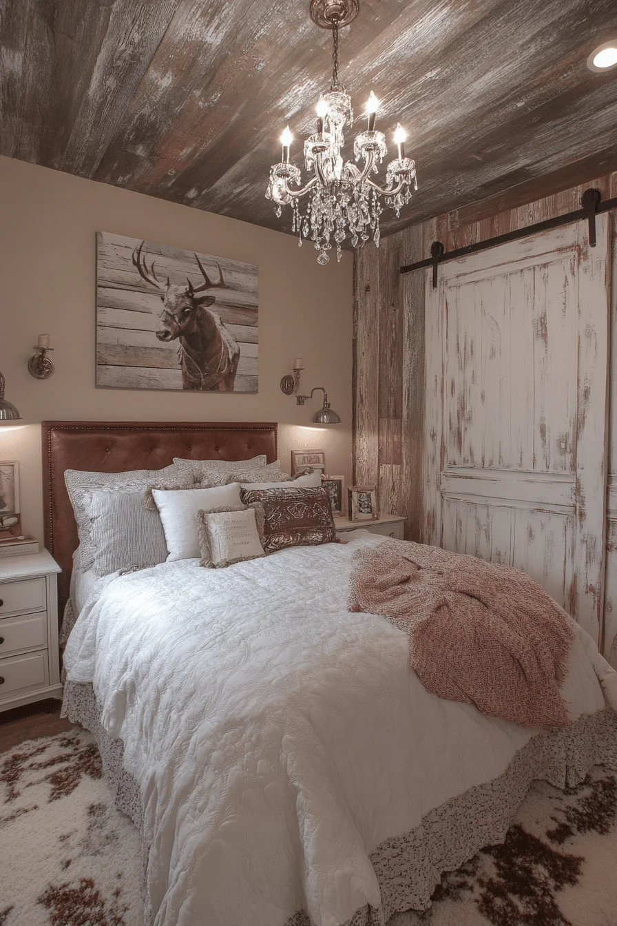 glam western bedroom