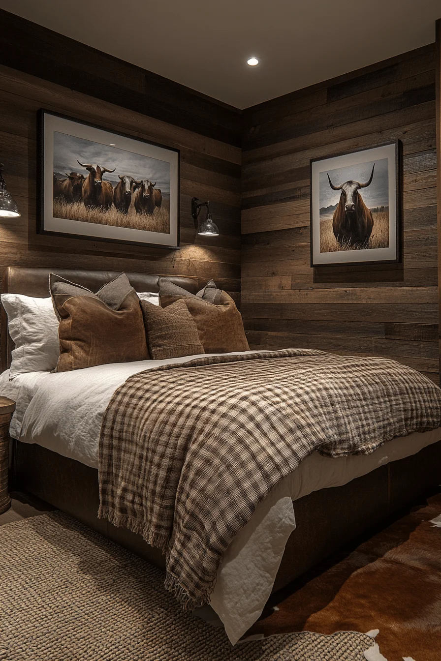 western bedroom with stampede theme