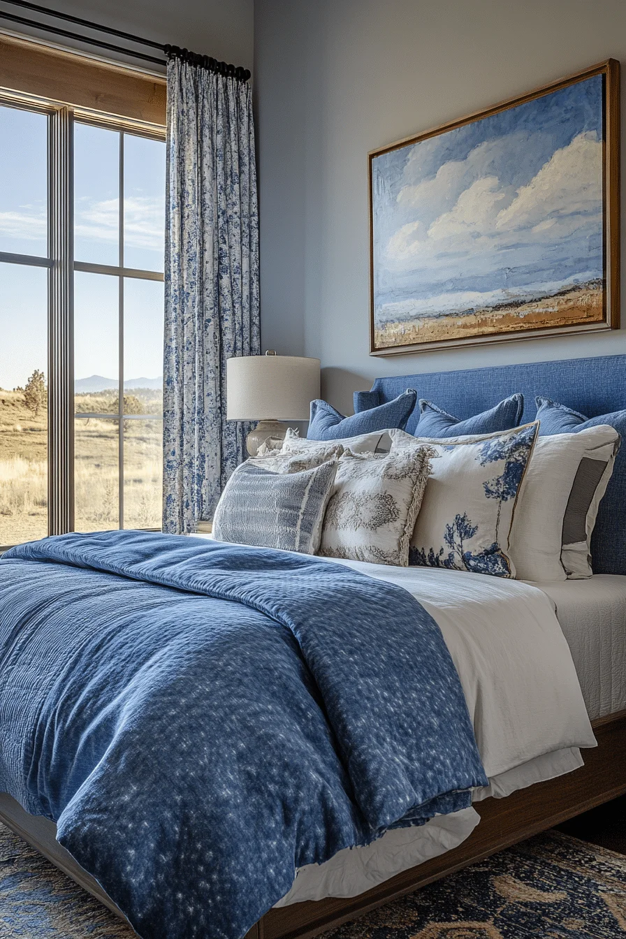 western sky inspired bedroom