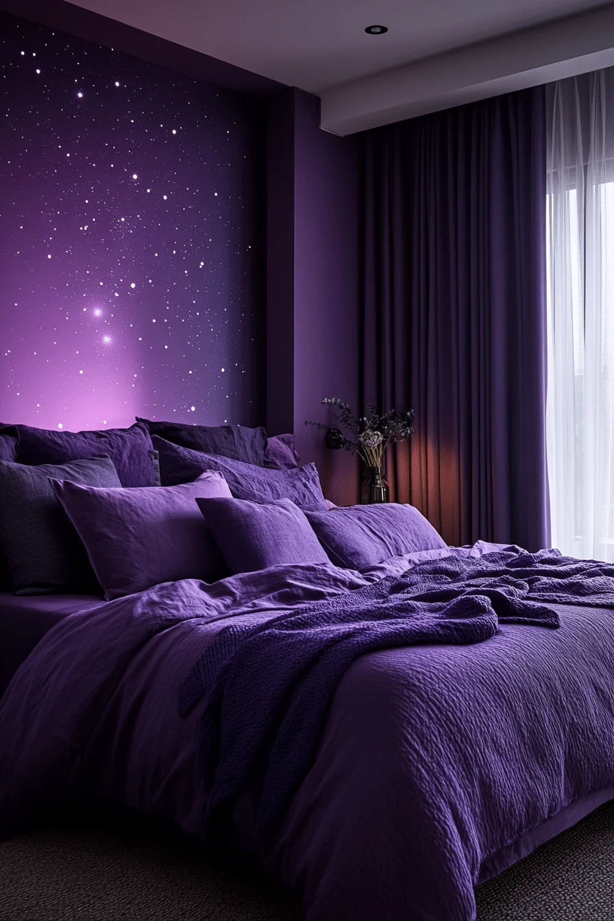 Cosmic Purple Bedroom