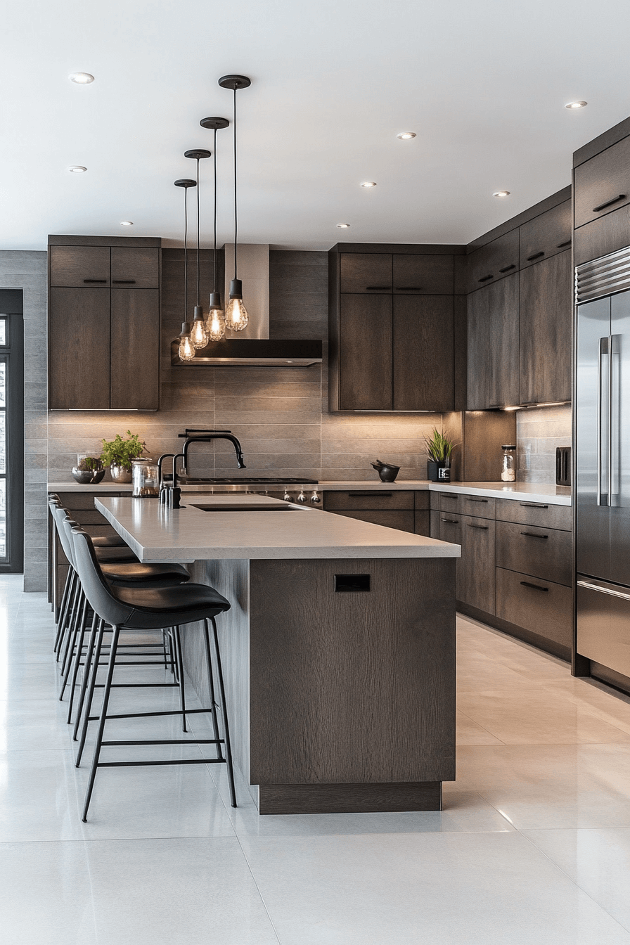 dark taupe kitchen cabinets