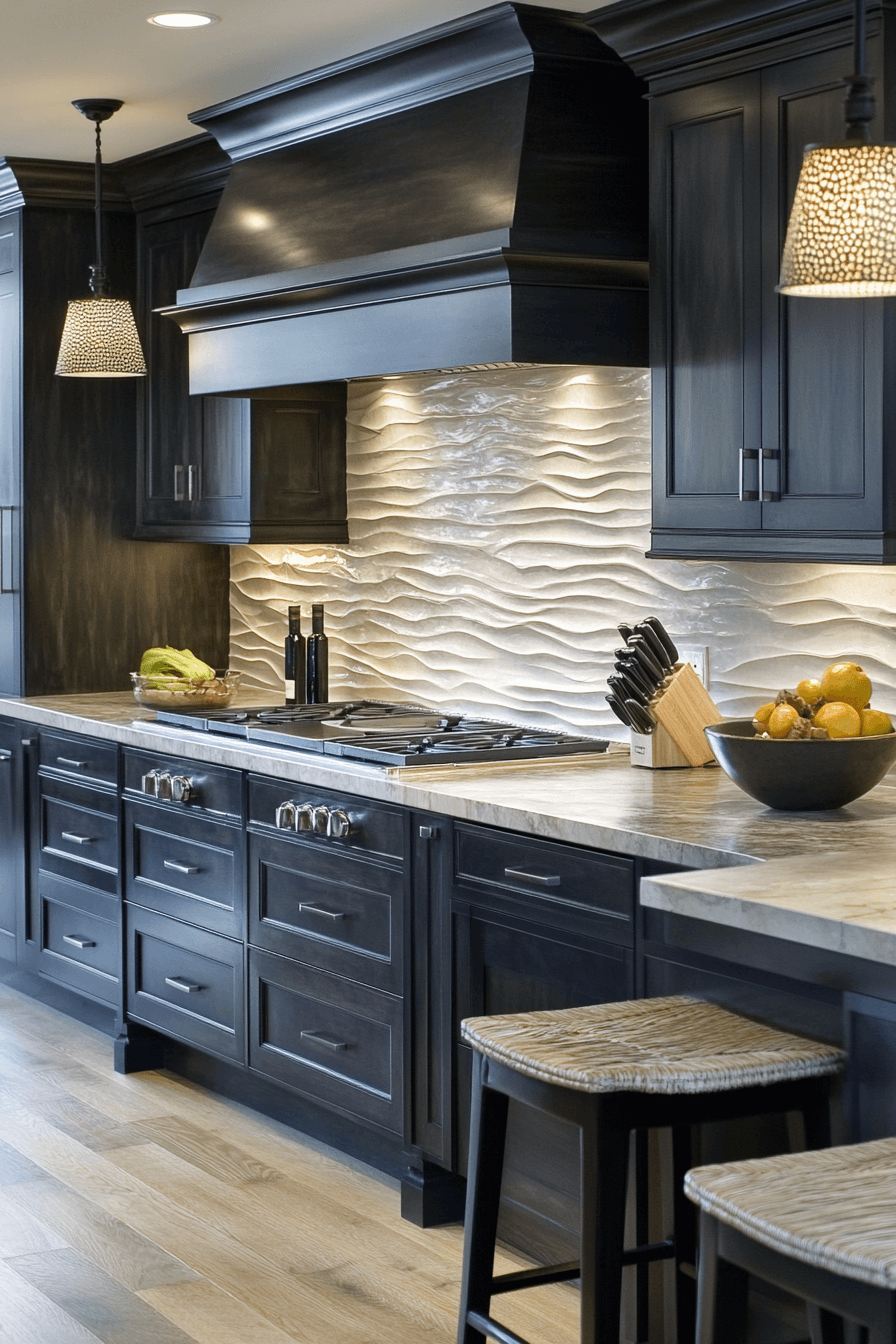 dark taupe kitchen cabinets