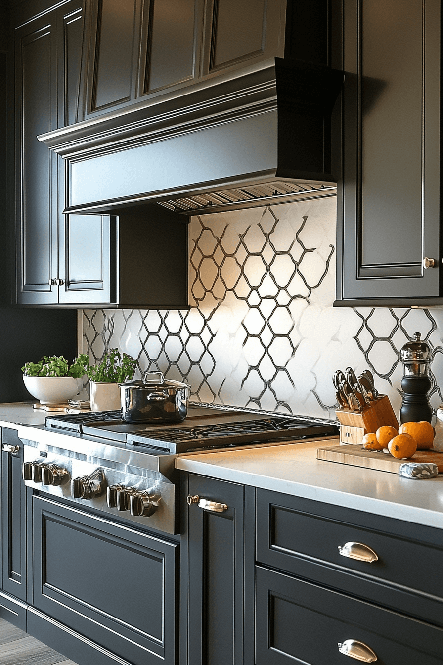 dark taupe kitchen cabinets