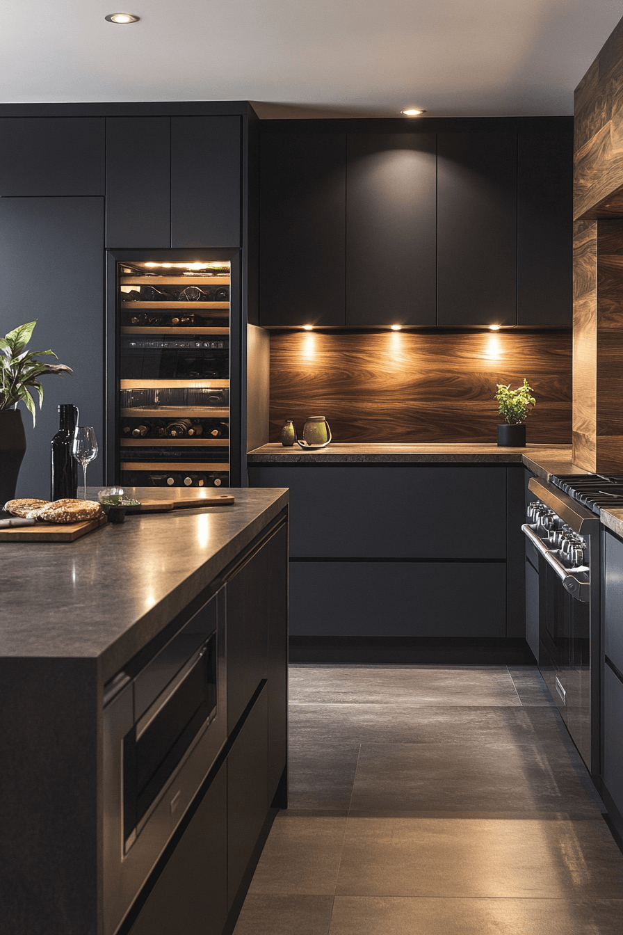 dark taupe kitchen cabinets