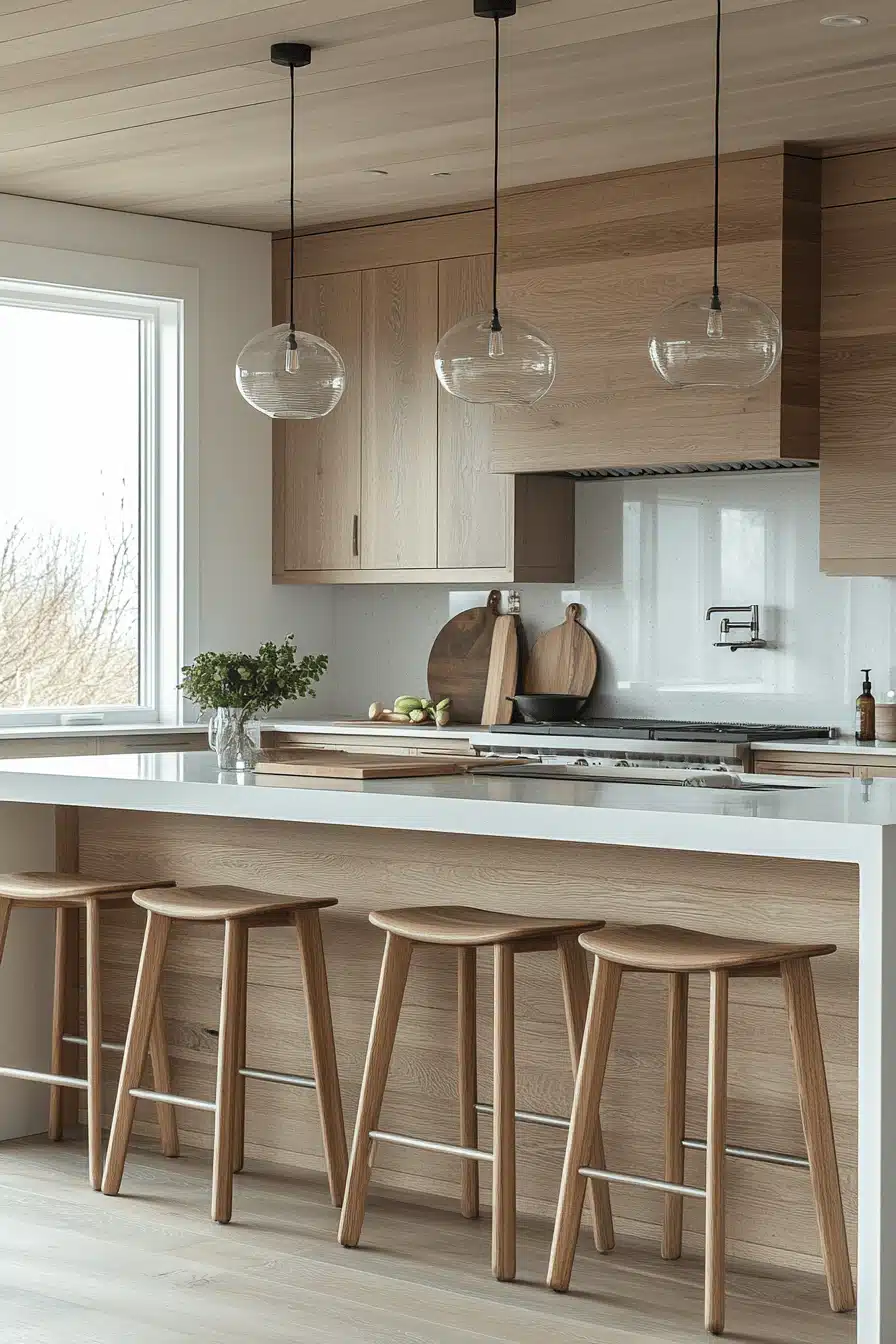 white oak kitchen cabinets