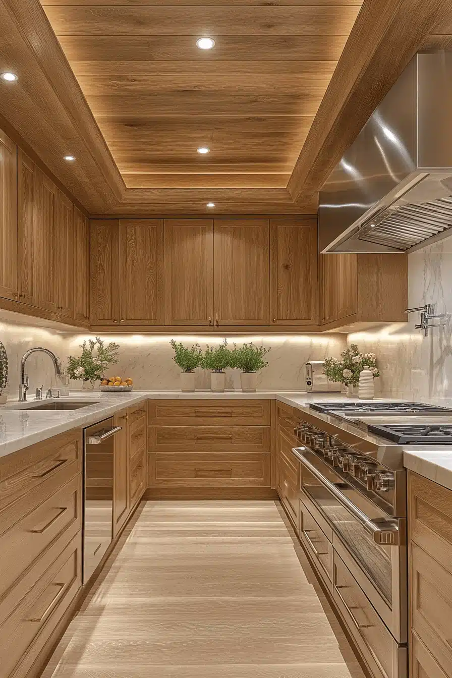 white oak kitchen cabinets