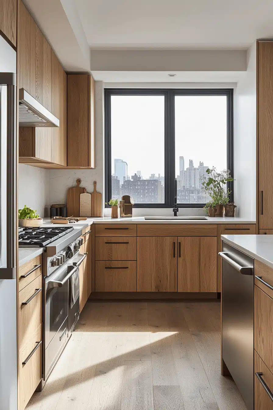 white oak kitchen cabinets