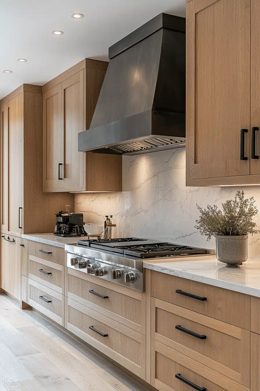 white oak kitchen cabinets