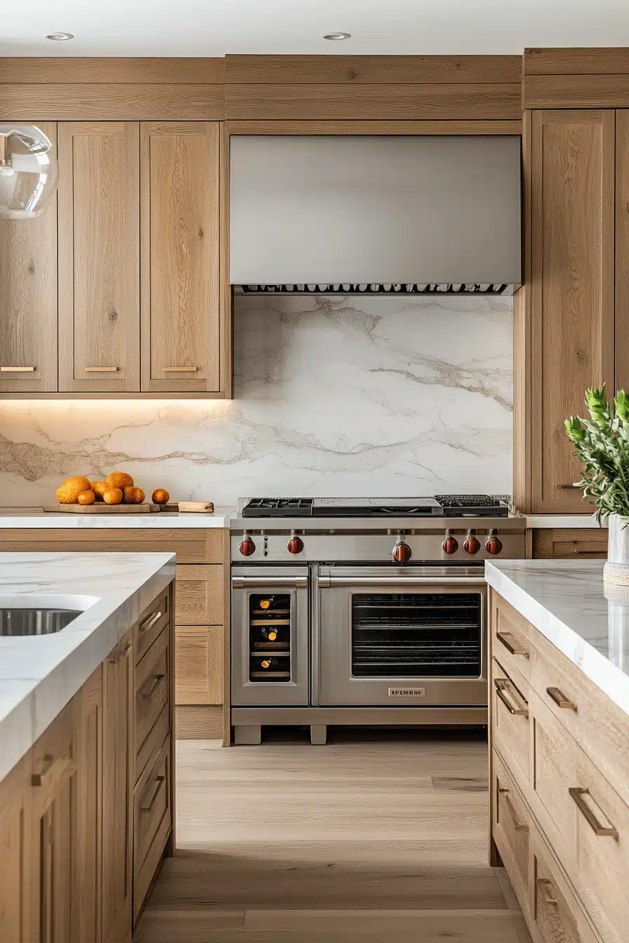 white oak kitchen cabinets