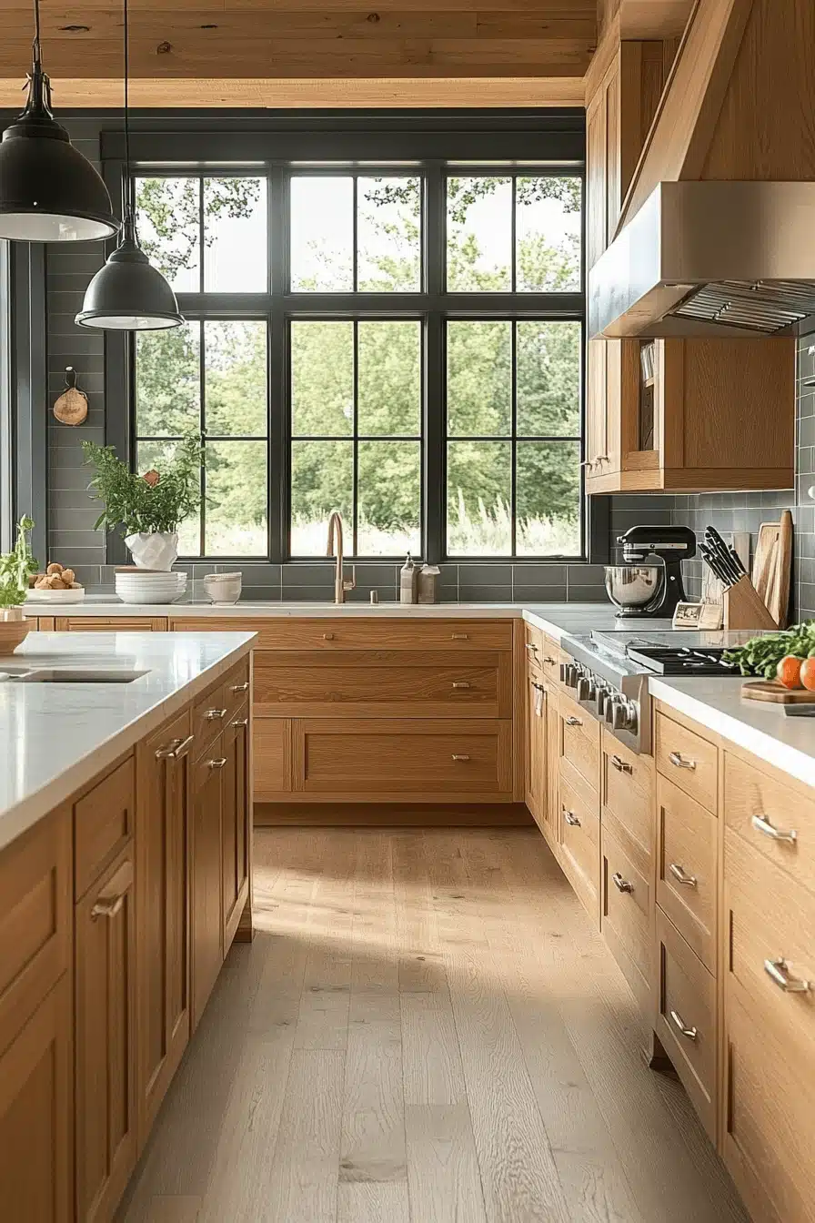 white oak kitchen cabinets