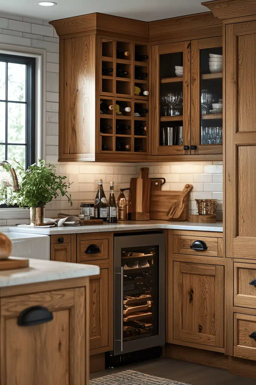 white oak kitchen cabinets