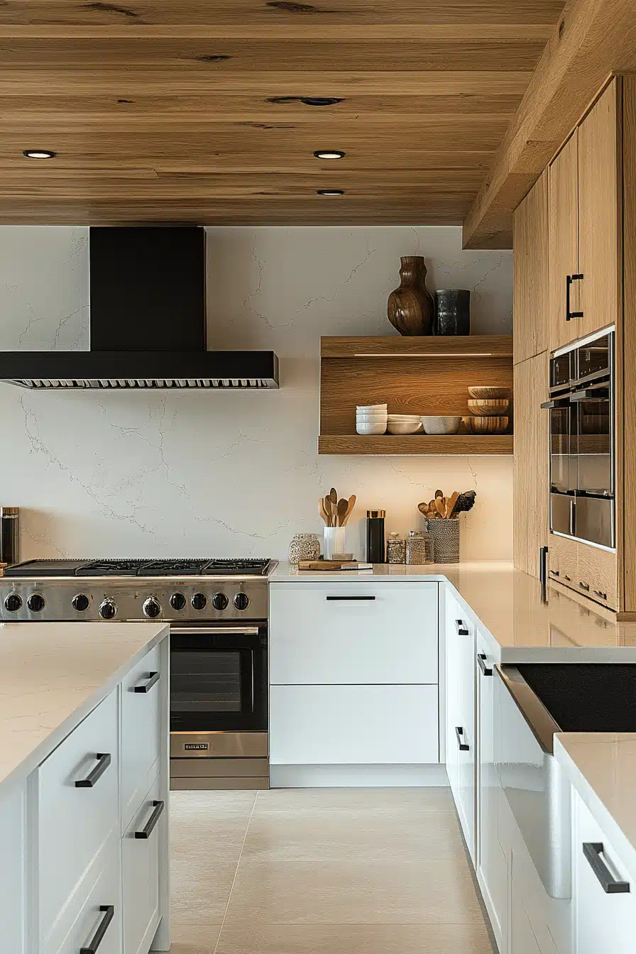 white oak kitchen cabinets
