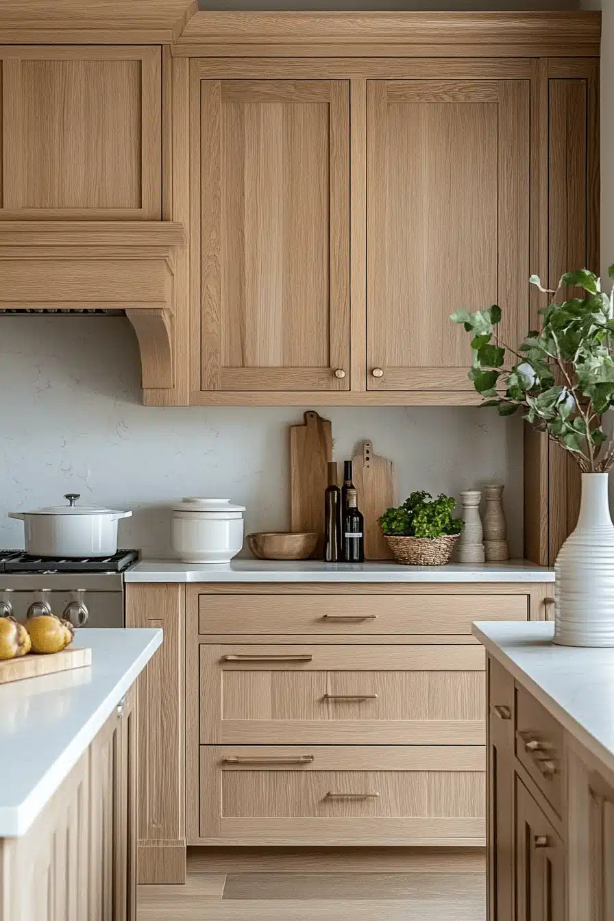 white oak kitchen cabinets