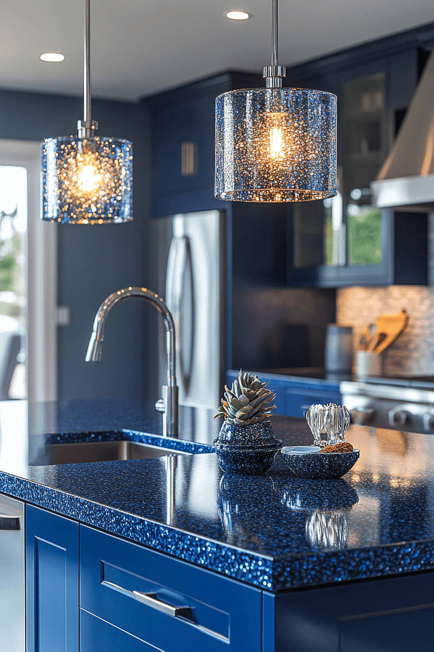 blue granite countertops