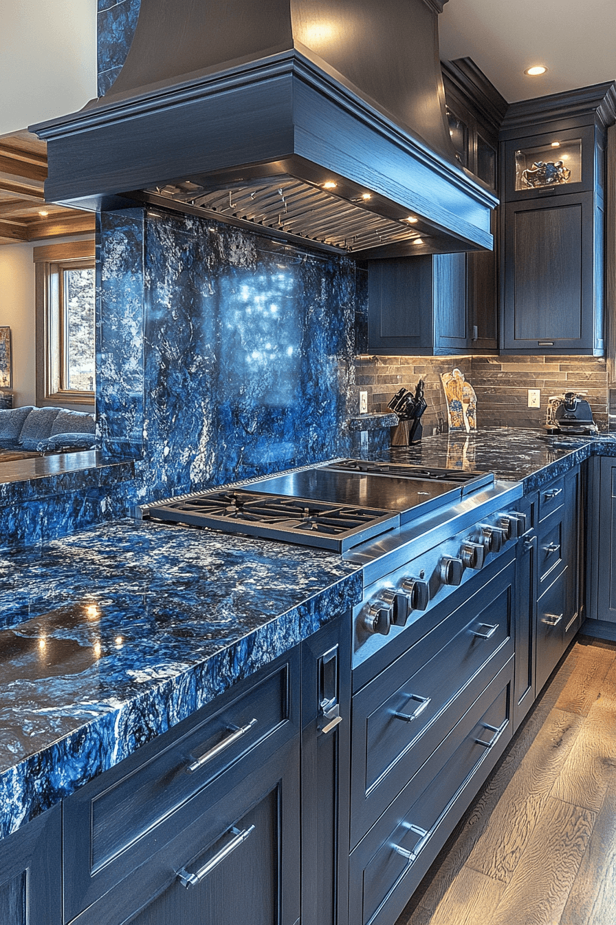 blue granite countertops