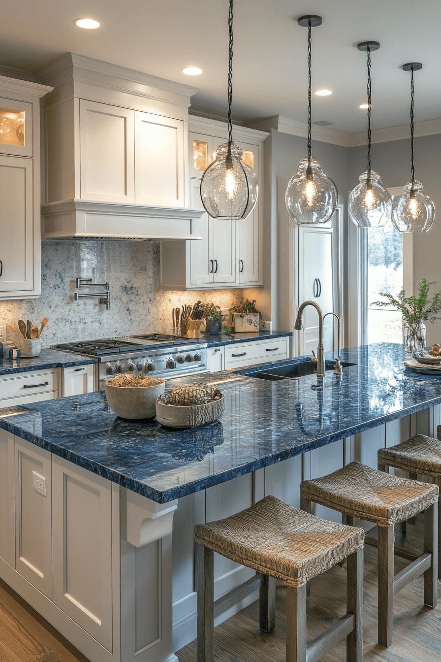blue granite countertops