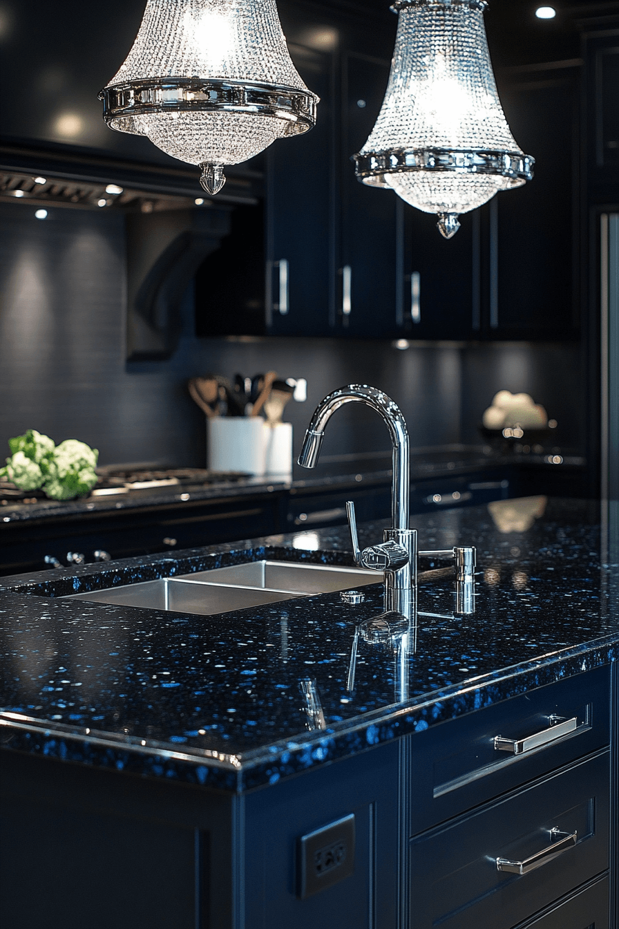 blue granite countertops