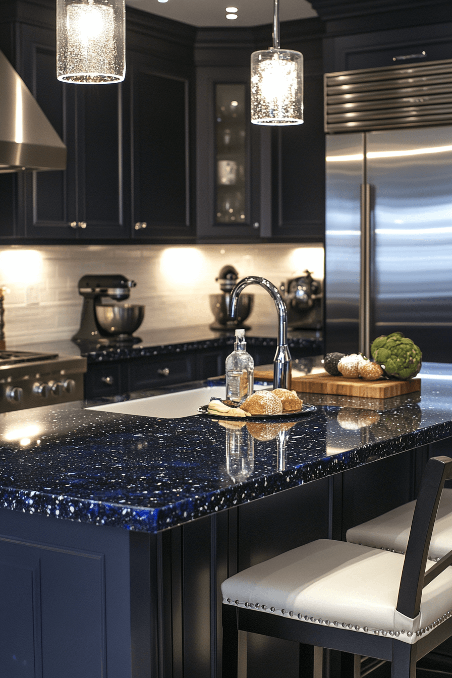 blue granite countertops
