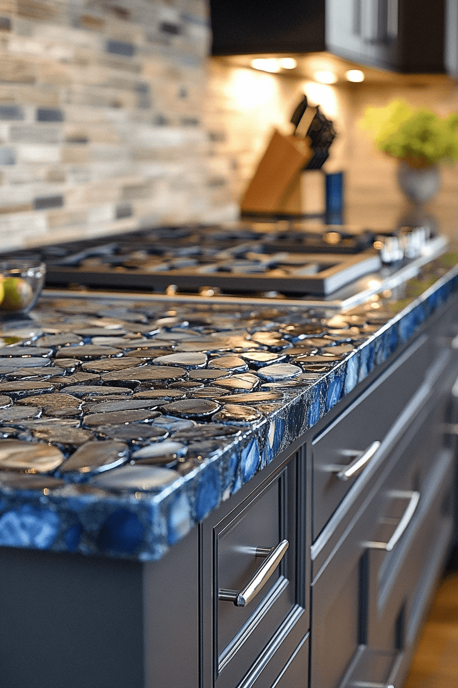blue granite countertops