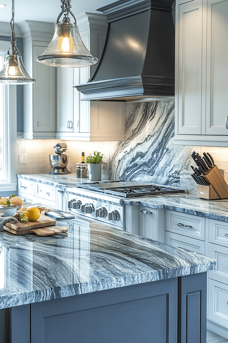 blue granite countertops