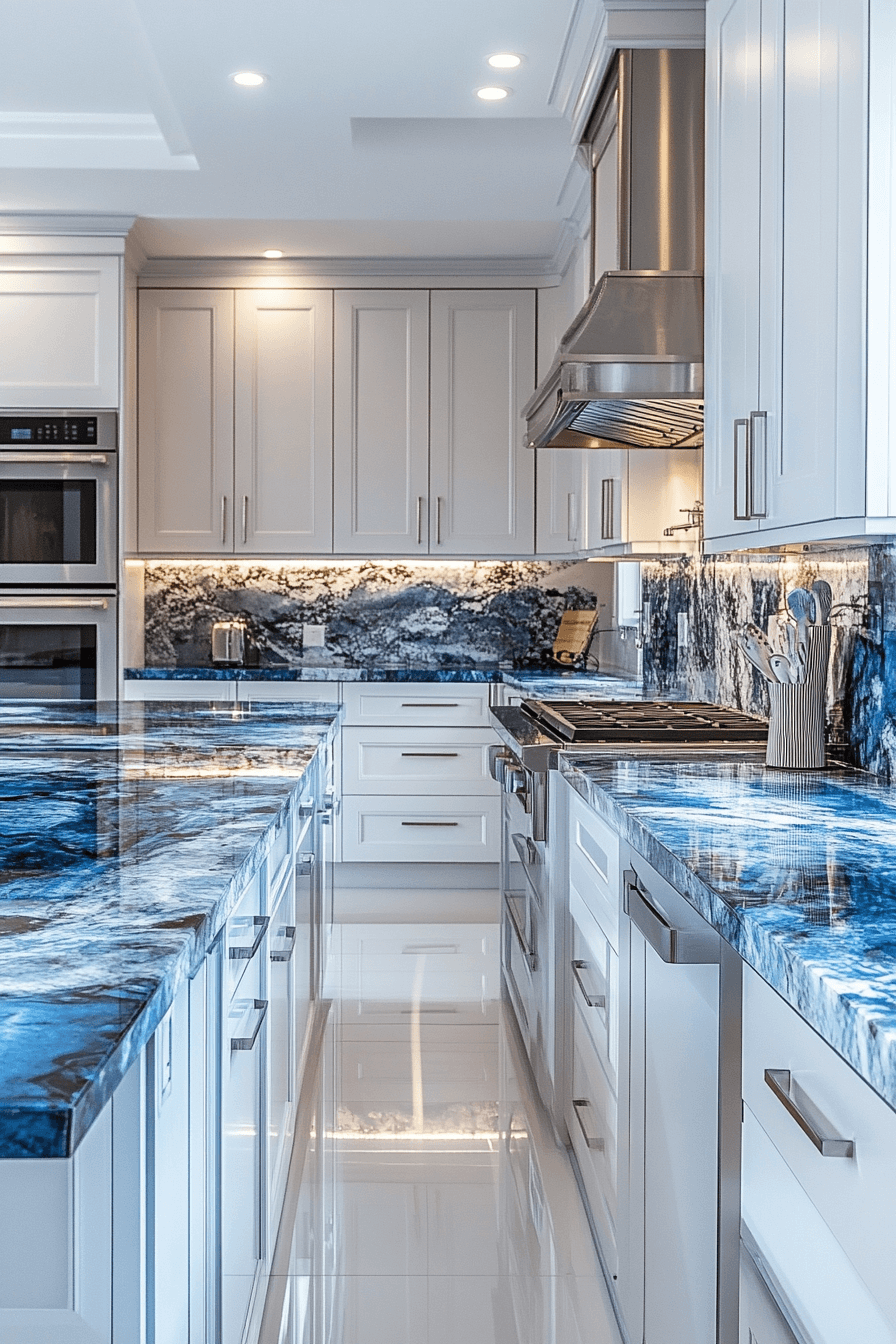 blue granite countertops