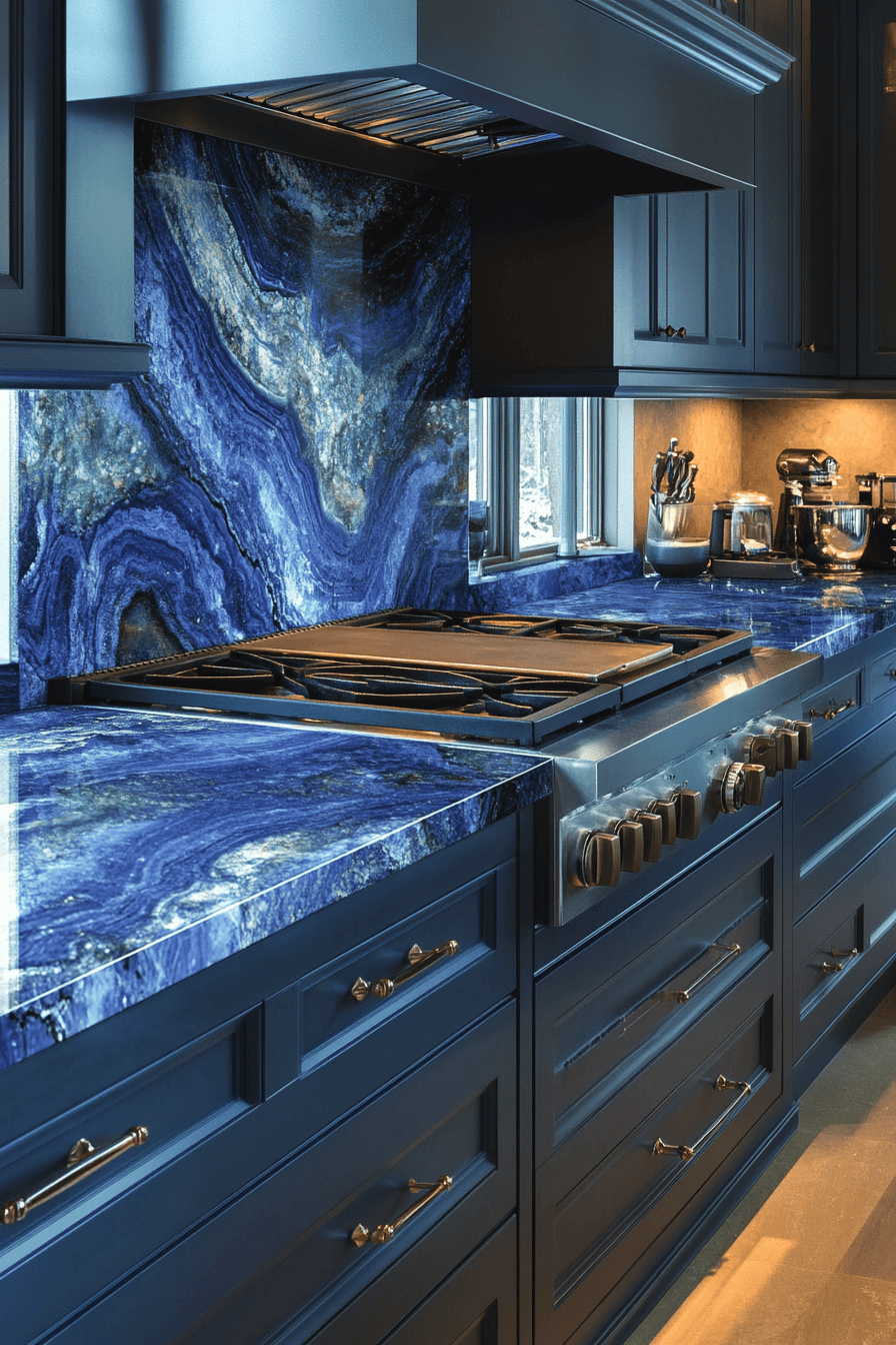 blue granite countertops