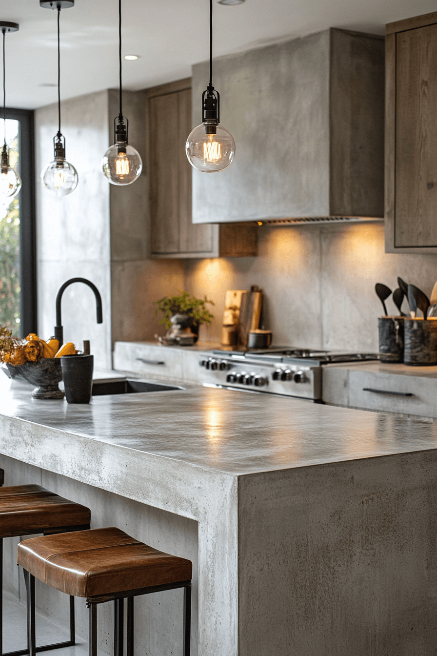 concrete kitchen countertops