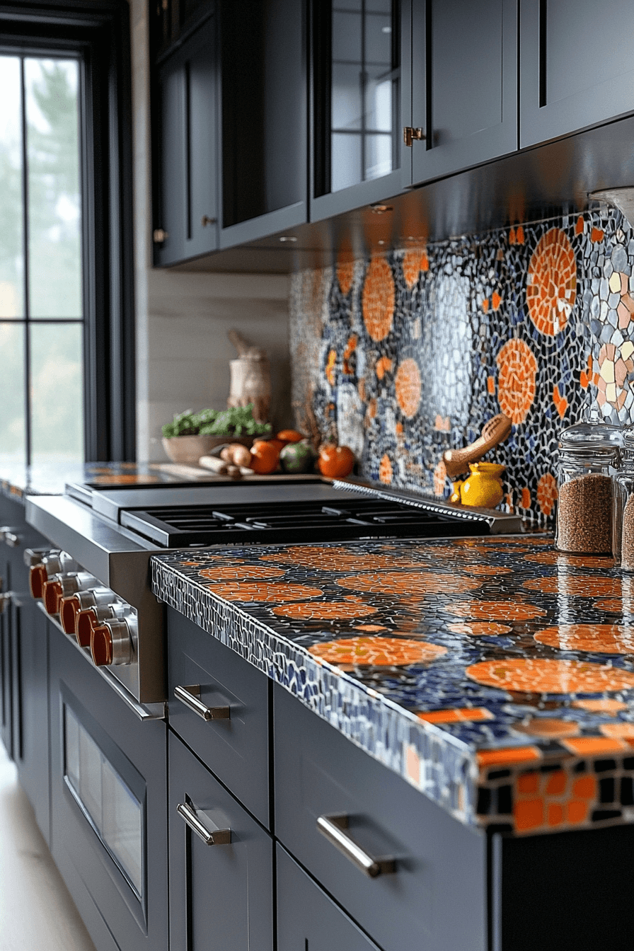 custom patterned kitchen countertops