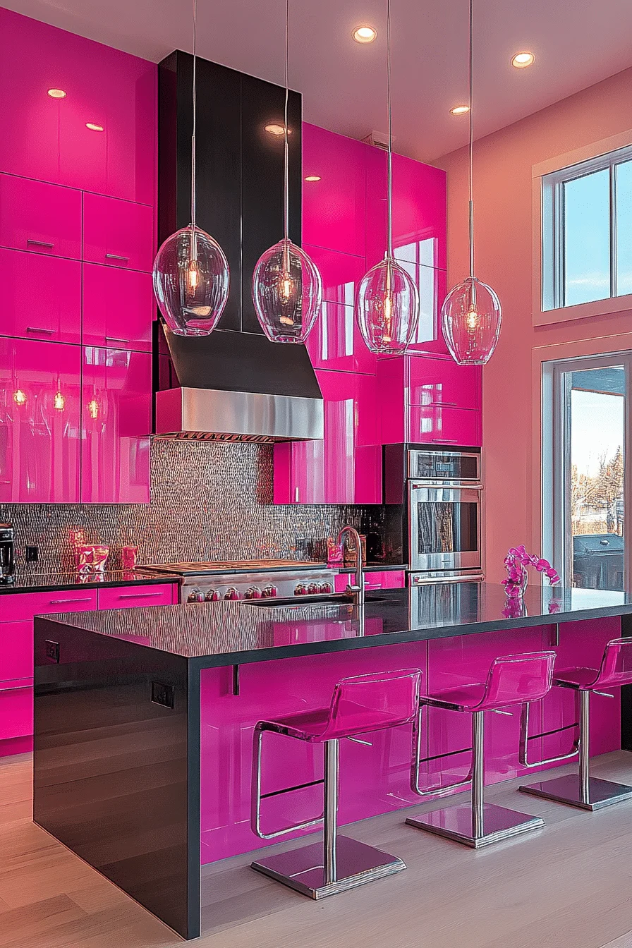 pink kitchen ideas decor