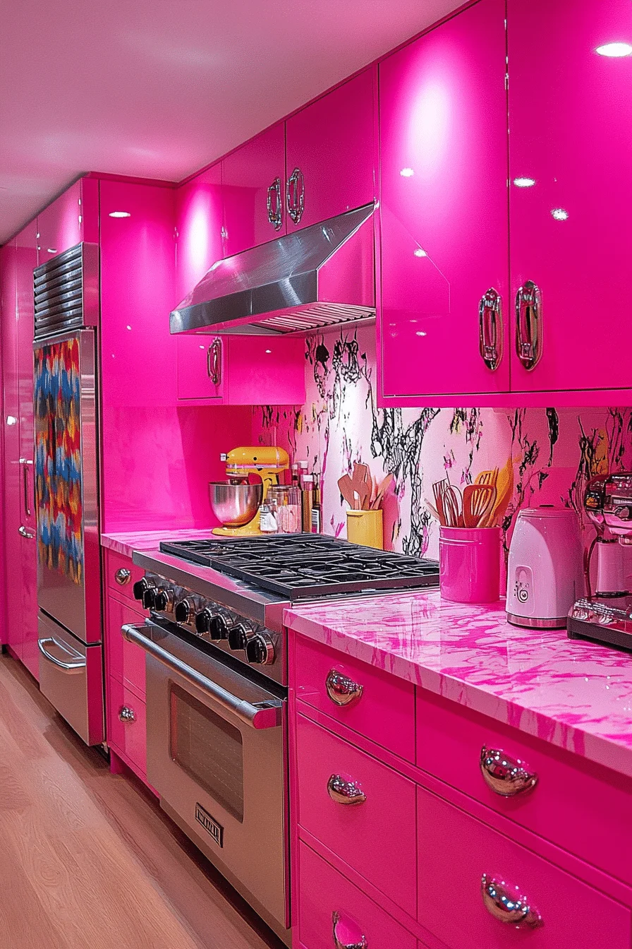 pink kitchen ideas decor