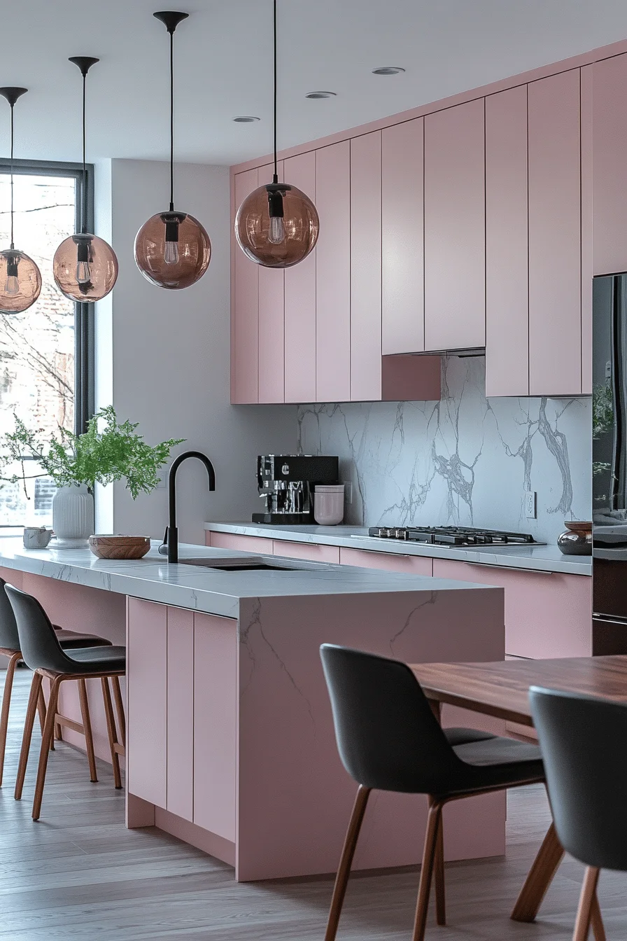 pink kitchen ideas decor