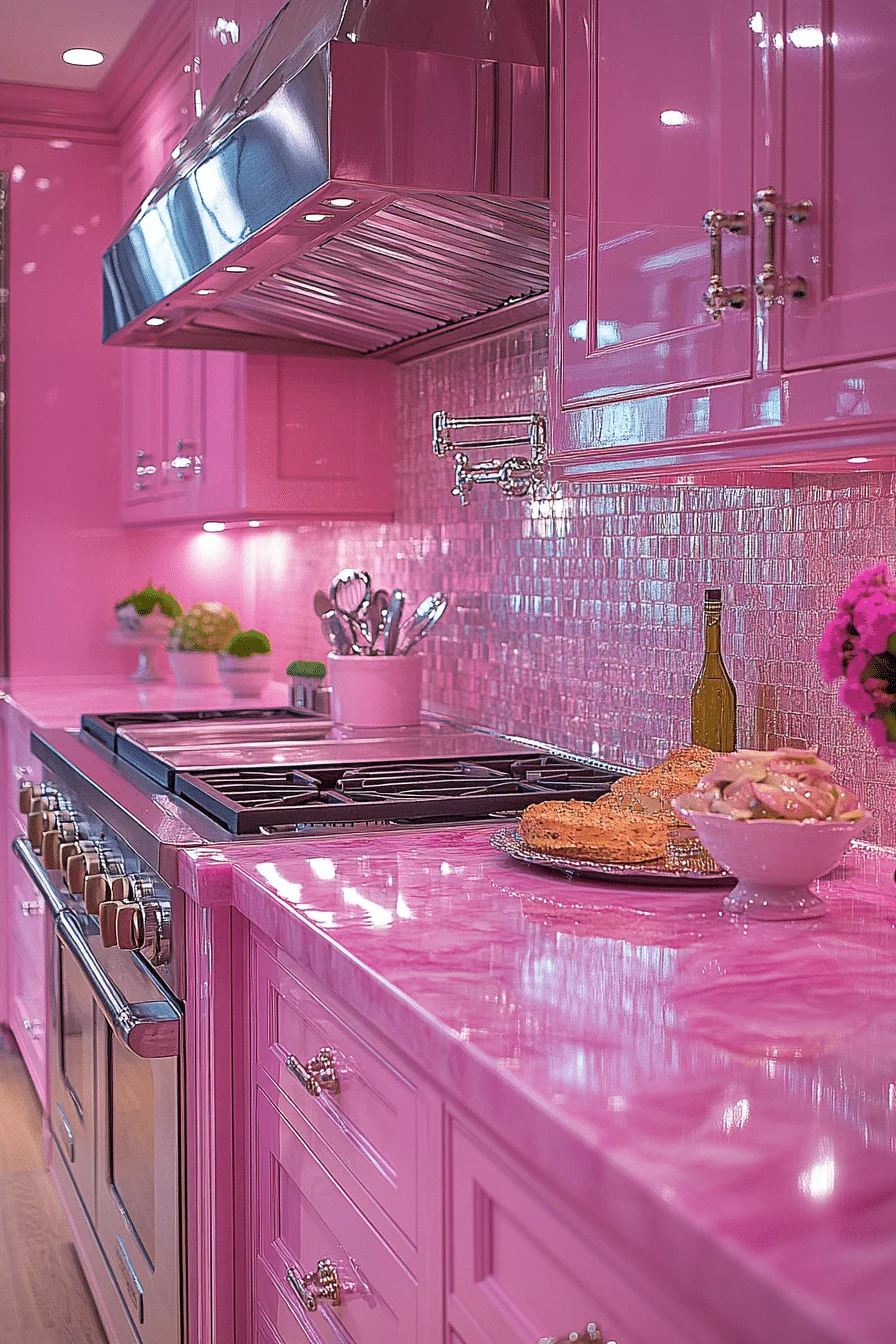 pink kitchen ideas decor