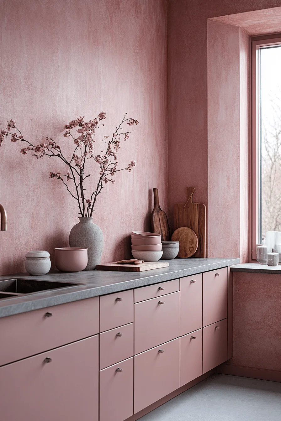 pink kitchen ideas decor