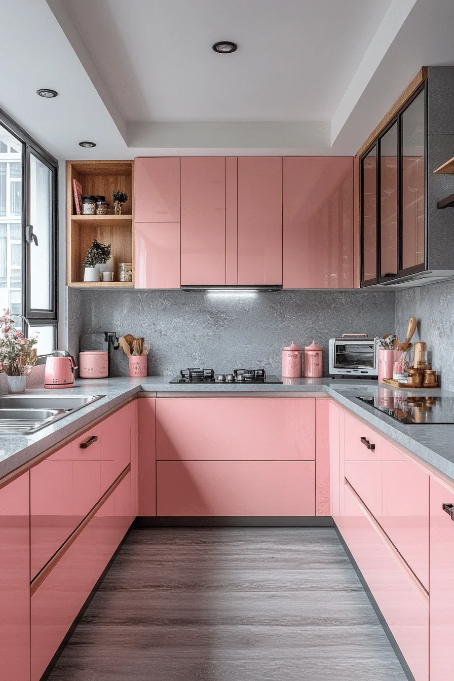 pink kitchen ideas decor