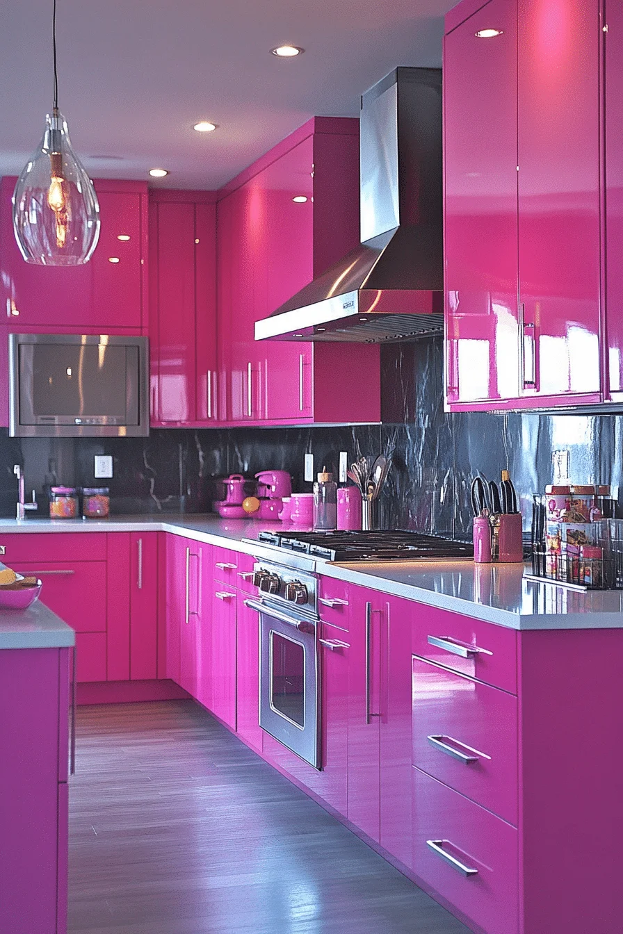 pink kitchen ideas decor