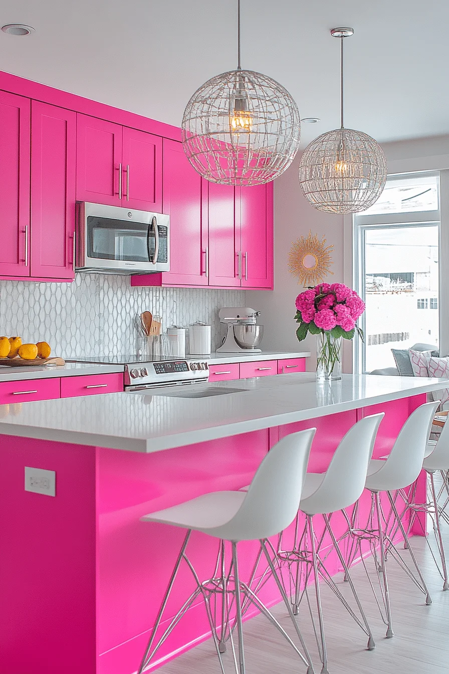 pink kitchen ideas decor