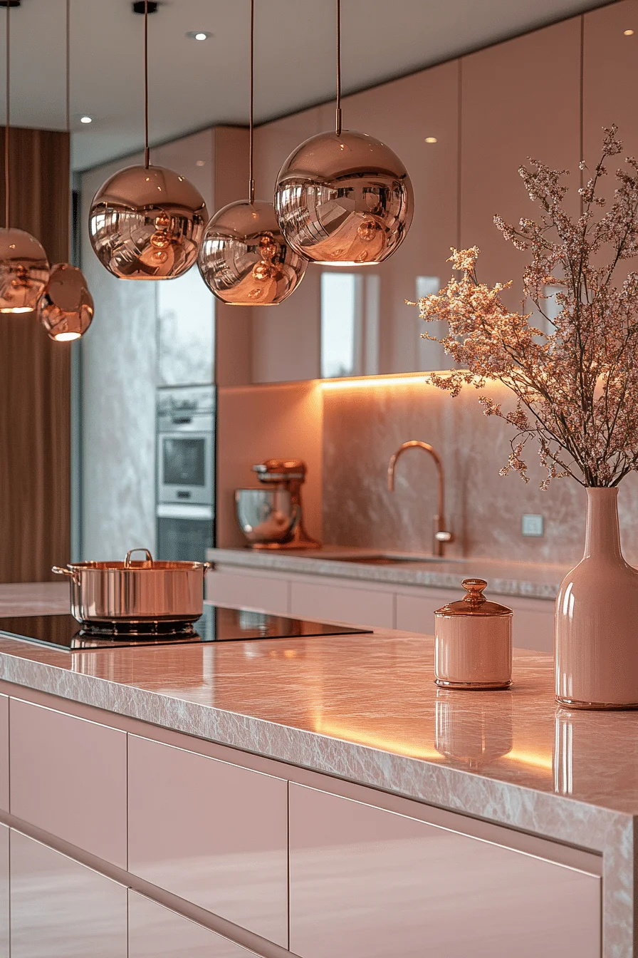 pink kitchen ideas decor