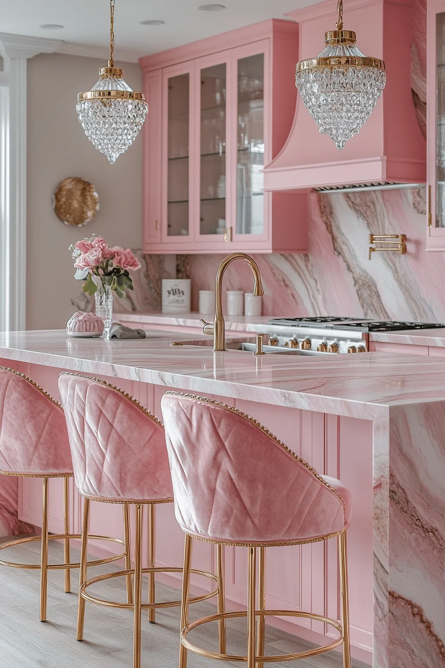 pink kitchen ideas decor
